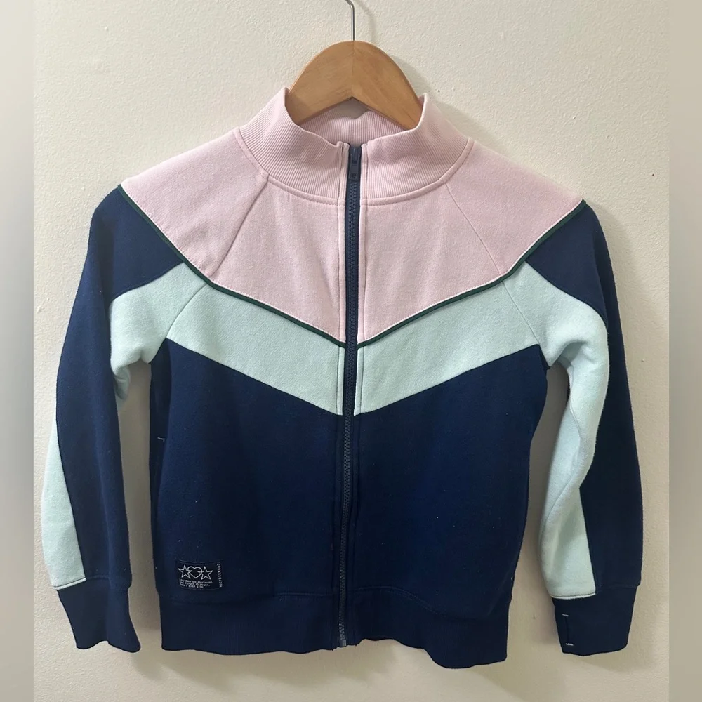 XERSION Chevron Jacket - Pink, Blue, and Mint SIZE MEDIUM 8/12 Unisex Everyday - Picture 1 of 5